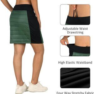 ✨NWT ANIVIVO Insulated Lightweight Puffer Skirt w/ Pockets - Green, XL✨